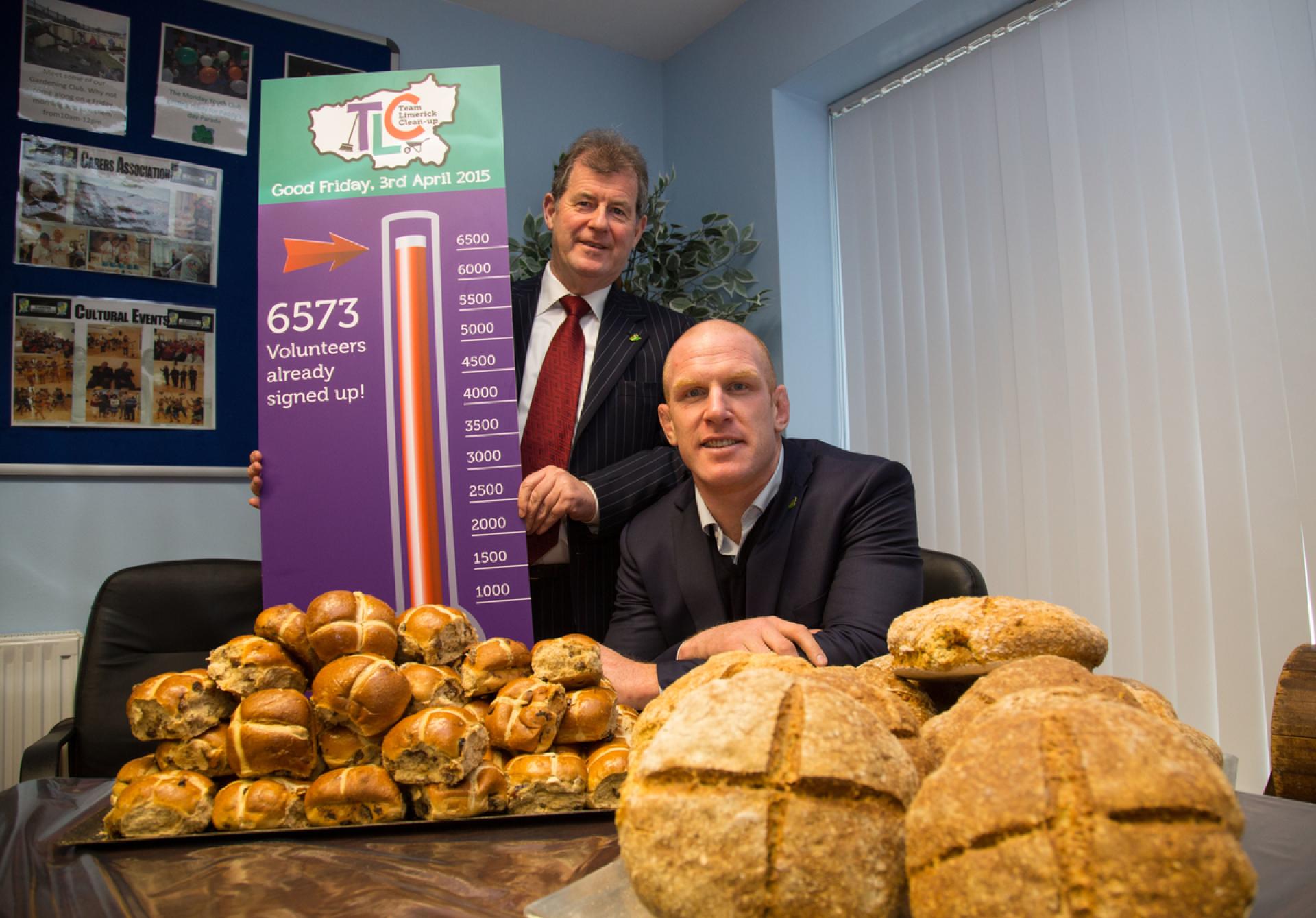 JP McManus and Paul O'Connell with TLC buns